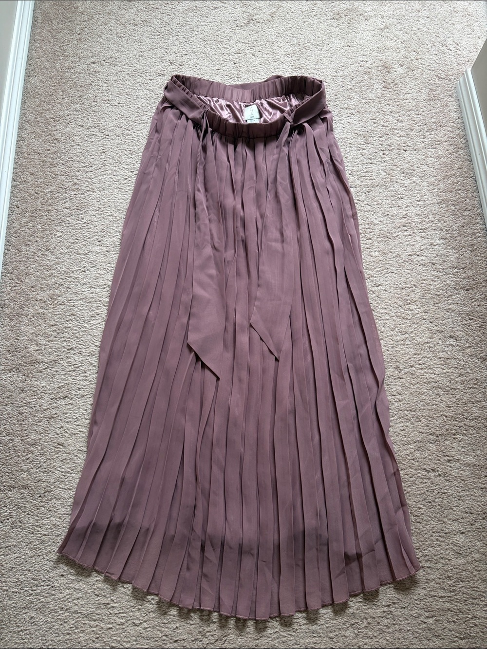 Joie Pleated Maxi Skirt – Dusty Rose – Size Large